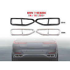 Διπλές μεταλλικές ακροφυσιές εξατμισης με αυτοκόλλητα για BMW 7 G11 G12 - EB09/EB10 - Sellzone.bg Διπλές μεταλλικές ακροφυσιές εξατμισης με αυτοκόλλητα για BMW 7 G11 G12 - EB09/EB10